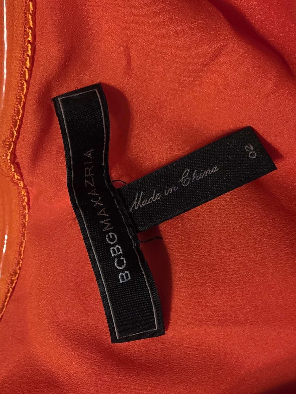 BCBGMaxAzria Red One-Shoulder Ruffle Dress - Picture 3 of 3